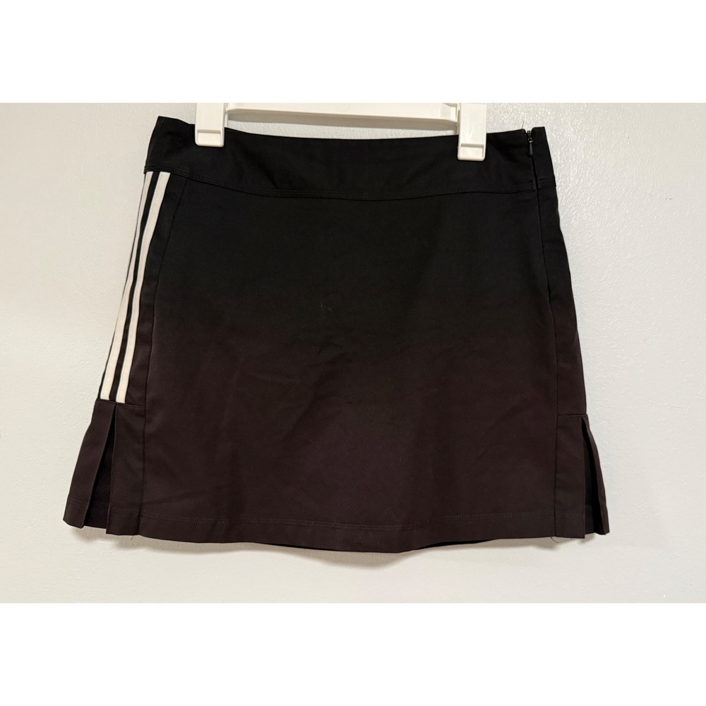 Adidas Skort Women Size 8 Black Excellent Condition Athletic Golf Tennis Pleated